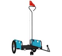 Bicycle Trailer Orange Oxford Fabric Powder Coated Iron Foldable with Coupler Safety and Protection for Transporting Luggage, Child, Dog, Ideal for City, Outing, Travel