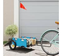Bicycle Trailer Orange Oxford Fabric Powder Coated Iron Foldable with Coupler Safety and Protection for Transporting Luggage, Child, Dog, Ideal for City, Outing, Travel