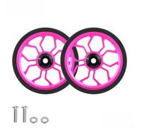 Bicycle Training Wheels 80mm, Aluminium Alloy with | Design for Brompton Folding Bikes, Anti-Slip Rubber Ring for Smooth for transit, Black Pink Purple Orange Silver