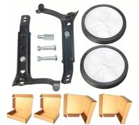 Bicycle Training Wheels, Adjustable Height Stabilizers for 16/18/20/22/24 Inch Kids Bikes, Plastic and Iron Support Set for Children Learning to Ride Safely(black)