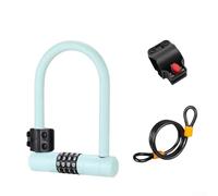 Bicycle U-Shaped Password Lock, Waterproof Zinc Alloy U-Shaped Lock, Compatible with for Electric Bike, Road Bike and Mountain Bike(Blue)