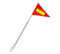 Bicycle Warning Banner, Reflective Safety Marking, Extendable Road Indicator | Sturdy Construction Improves Detection Distance and Provides Protection in