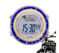 Bicycle Watch, Waterproof Luminous Dial Motorcycle Handlebar Clock, Stick-on Bike Mount Mini Motorcycle Watch, Water Motorcycle Clock for Vehicle, Car, SUV, Digital Motorcycle Clock Thermometer O,