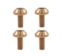 Bicycle Water Bottle Cage Bolt Aluminum M5 Screw for Kettle Holder Mounting on MTB and Road Bike Handlebars,Gold-4Pcs,M5x12mm