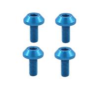 Bicycle Water Bottle Cage Bolt Aluminum M5 Screw for Kettle Holder Mounting on MTB and Road Bike Handlebars,Blue-4Pcs,M5x12mm
