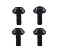 Bicycle Water Bottle Cage Bolt Aluminum M5 Screw for Kettle Holder Mounting on MTB and Road Bike Handlebars,Black-4Pcs,M5x12mm