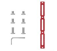 Bicycle Water Bottle Cage Hole Position Adjuster, 23cm Aluminum Alloy Adapter For Small Frame Geometry, Multi-function Conversion Bracket With Screws And Wrench(Red)