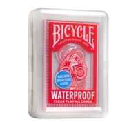 Bicycle Waterproof Red Playing Cards, Clear Plastic Playing Cards, Made from 30% Recycled Plastic, Perfect for Pool Games, Beach Trip, or Party Games