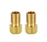 Bicycle Wheel Tire Transfer Valve Adapter French Mouth to AV Road Bike Copper FV Pump Cap Cycling Tyre Accessories(2 PCS)