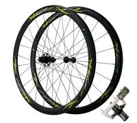 Bicycle Wheelset 700C, V Brake Aluminum Alloy 40MM Bike Road Rim Sealed Bearing 24H Round Spokes Front & Rear Wheels Compatible 8-12 Speed