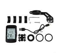 Bicycle Wireless Computer, 2.4 Inch LCD Display GPS Speedometer and Odometer with Backlight Always-On Design, Long Battery Life for Outdoor Cycling and Training(computer+extension)