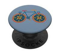 Bicycle with Compass Wheels Adventure Cycling Travel PopSockets Adhesive PopGrip
