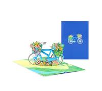 Bicycle with Flower Baskets 3D Pop Up Greeting Card