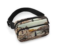 Bicycles in Amsterdam Fanny Pack Large Bum Bag with Adjustable Strap Waist Pack Crossbody Bags Waist Bags with Zipper Belt Bag