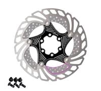 Bicycles Rear Brake Drum 6-Bolt Brake Disc 160mm 180mm 203mm Brake Disc Rotor Floating Cooling Heat Dissipation 6 Inch MTB Road Bike(203mm BK Radiating)
