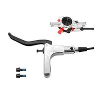 Bicycles Rear Brake Drum MTB Hydraulic Disc Brake Set 160mm Rotors Oil Calliper Plate Bicycle Clamp Handle Bike Double Piston Oil Brake Bike Rear Brake Drum(Silvery LF)