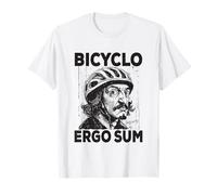 Bicyclo Ergo Sum René Descartes Cyclist Cycling Philosophy T-Shirt