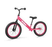 bicystar 16 Inch Kids 5-8 Years Old No Pedals Pneumatic Tyre Height Adjustable Pedal-less Bike for Boys Girls Pink