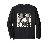 Bid Big Win Bigger Funny Pitch Card Game for A Pitch Player Long Sleeve T-Shirt
