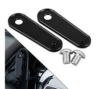 BID4ZE 1 Pair Black Footpeg Block Off Plates Motorcycle Passenger Peg Holes Cover For Harley Touring Road Glide Road King Glide Classic Street Glide FLHX FLHTCU 1993-2023