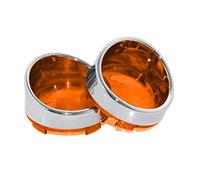 BID4ZE Amber Turn Signal Visor Ring Lens Cover Guard Compatible With Harley Touring Electra Glide Road Glide Street Glide Dyna Super Glide FXD Sportster 1200/883