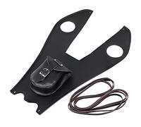 Bid4ze Black PU Leather Fuel Tank Panel Bag Gas Tank Bag Cover Pad Bib with Pouch Compatible With Harley Fatboy Softail Heritage Springer FLSTS FLST FLSTN
