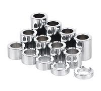 BID4ZE Chrome 13PCS Wheel Axle Spacer Kit I.D. 3/4" (0.75) - O.D. 1-1/8" (1.125) CNC Aluminum Compatible with Harley Bobbers Choppers Dyna Softail Touring Electra Glide Sportster 883 1200