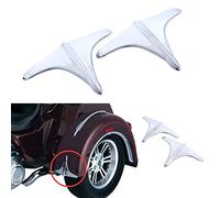 Bid4ze Motorcycle Rear Fender Accents Leading Front Edge Trim For Harley Street Glide Trike FLHTCUTG Tri-Glide 2009-2017 Chrome 1 Pair