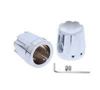 BID4ZE Pair Chrome Front Axle Cap Nut Cover Fit For Harley Street Road Glide/King Sportster Dyna Softail fat boy