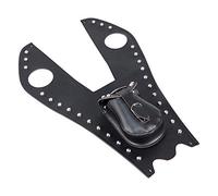 Bid4ze PU Leather Gas Tank Bag Cover Pad Bib with Pouch Rivet Fuel Tank Panel Bag For Harley Fatboy Softail Heritage Springer FLSTS FLST FLSTN Black