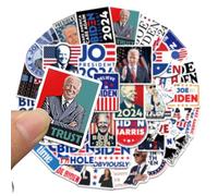 Biden Election Stickers, Presidential Election Stickers, 50pcs Funny Presidential Stickers for Election 2024, Political Theme Home Stickers for Windows, Walls