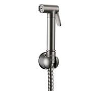 Bidet Attachment for Toilet Handheld Sprayer Set Spray Gun Cold Water with Hose Brass No Drilling Grey Hand Shower for Use