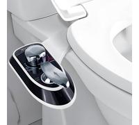 Bidet Attachment for Toilet-Self Cleaning Dual Nozzle Fresh Water Spray Cold or Warm Water Non-Electric Bidet Toilet Seat Attachment