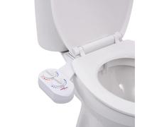 Bidet Attachment White Plastic Self-Cleaning Nozzle Water Pressure Control Easy