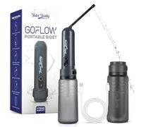 BIDET BUDDY GoFlow Portable Travel Bidet | 280ml/min Flow Rate | 800mAh Battery | 320ml Bottle | IPX7 Waterproof | USB-C Charging | Pocket Size & Medium Pressure Flexible (Gray)