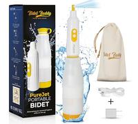 BIDET BUDDY® PureJet Portable Bidet for Travel | 400ml/min Flow | 500mAh Battery | 550ML Bottle | IPX7 Waterproof | USB-C Charging | Compact & High-Powered with Strong Pressure (White)