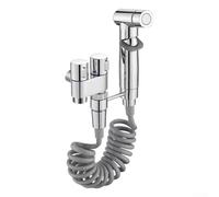 Bidet Douche Shower Spray, Handheld Bidet Sprayer For Toilet, With Dual Water Outlets, Customizable Water Pressure, For Personal Hygiene(Silver)