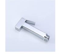 Bidet Faucet, Single Cold Handheld Toilet Bidet Sprayer Douche Kit Chrome Hand Held Shower Faucet(C SET)