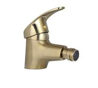 Bidet Mixer Tap Brushed Gold Bathroom Bidet Faucet Solid Brass Wash Basin Sink Tap Waterfall Spout Deck Mounted Hot & Cold Mixer Faucet