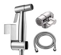 Bidet Shower Kit - Stainless Steel Bidet Hand Shower for Bidet Toilet Shower with 2 Way Shower Diverter, 1.5m Shower Hose and Hand Shower Holder