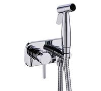 Bidet Spray Handheld Set - Chrome Bathroom Shower Sprayer for Hot and Cold Water - Complete Douche Kit