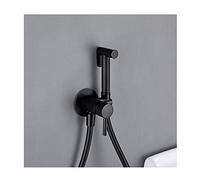 Bidet Sprayer Faucet Set with Hot and Cold Water Brass Wall Mount Handheld Toilet Attachment Pressure Single Handle Spray for Personal Hygiene,Chrome(Nero)