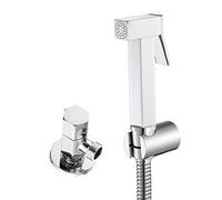 Bidet Sprayer for Toilet Hot and Cold Water, Matte Black Bidet Shower Wall Mounted Bidet Taps Kit Bidet Faucet for Bathroom Shower Head Self Cleaning Hand Sprayer Set,B Good (Chrom LWX