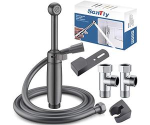 Bidet Sprayer for Toilet, SonTiy Handheld Bidet Spray Shower Cleaning Shattaf Set Bidet Attachment for Toilet UK Seat,Bathroom,Baby Cloth Diaper,Personal Hygiene,Solid Brass