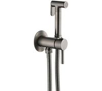 Bidet Sprayer for Toilet, Wall Mounted Hot and Cold Bidet Faucet, Handheld Cloth Diaper Sprayer Kit,Gunmetal Grey