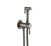Bidet Sprayer for Toilet, Wall Mounted Hot and Cold Bidet Faucet, Handheld Cloth Diaper Sprayer Kit,Gunmetal Gray
