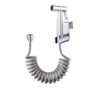 Bidet Stainless Steel Hand Shower, Muslim Stainless Steel Shower, Baby Cloth Diaper Spray Set with Spring Hose, Wall Mount