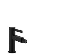 Bidet Tap Hansgrohe Finoris Single lever with push-open waste Black Mat