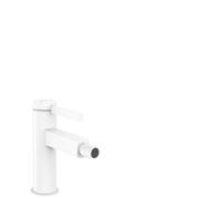Bidet Tap Hansgrohe Finoris Single lever with push-open waste White Matt