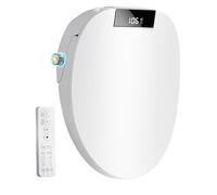 Bidet Toilet Seat with Remote Control, Heated, Instant Warm Water, Air Dryer, Rear Feminine and Oscill(Oval)